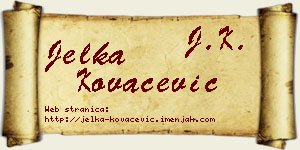 Jelka Kovačević vizit kartica